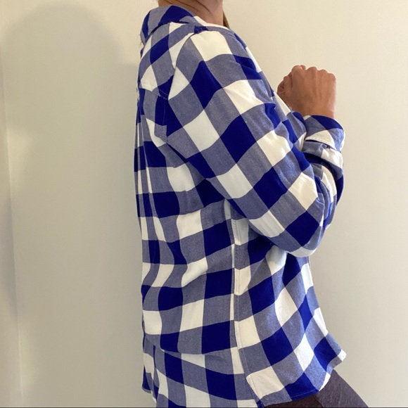 Rails blue white plaid checkered button down medium - Picture 5 of 7